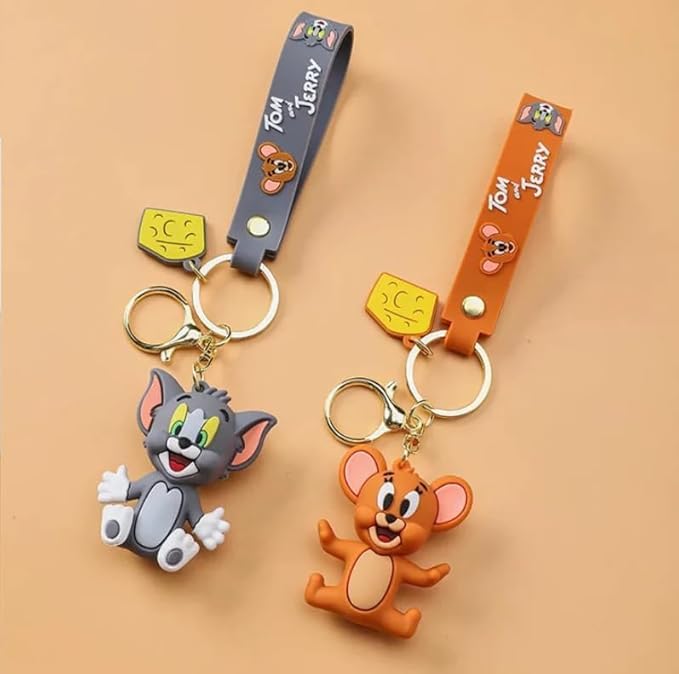 FowWelt Cartoon Characters Keychain for Girls Boys, Cute Silicon Keychains Accessories Keyring Key Purse Backpack Car Charms for Kids Gifts - Image 5
