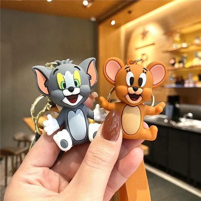 FowWelt Cartoon Characters Keychain for Girls Boys, Cute Silicon Keychains Accessories Keyring Key Purse Backpack Car Charms for Kids Gifts - Image 3