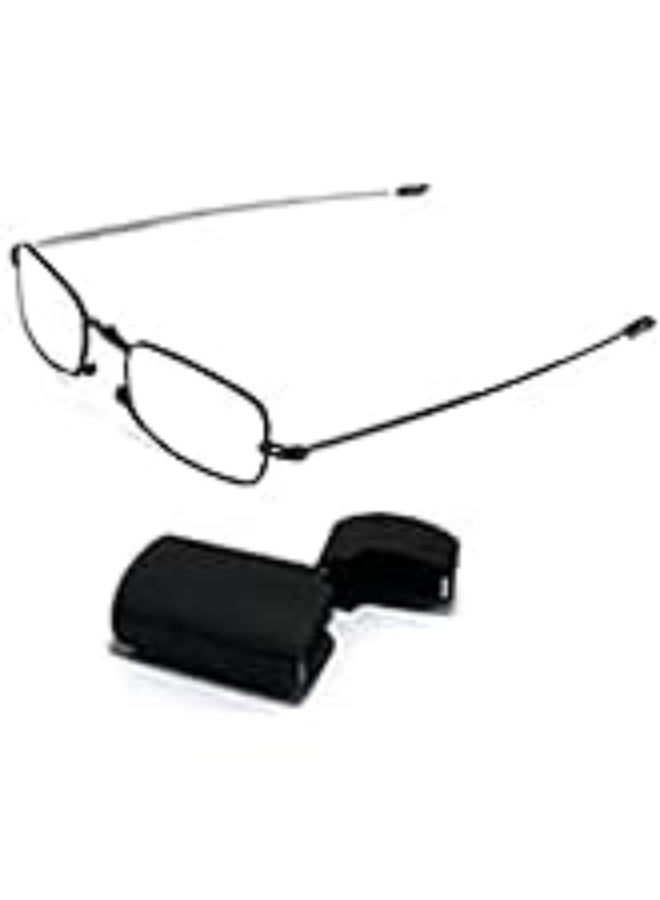 نظارات قراءة محمولة قابلة للطي من متجر "MySouq"، قطعة واحدة، مع جراب على شكل ميدالية مفاتيح، مضادة للضوء الأزرق، مناسبة للرجال والنساء، خفيفة جدًا، ومخصصة لطول النظر بقوة عدسة +3.50. - Image 4