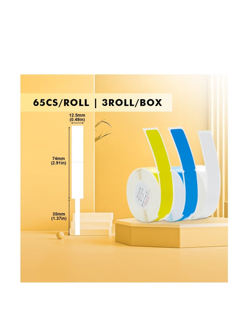 Zikra Cable Label Paper, Labels Maker Tape, Self-Adhesive Sticker, Compatible for D11 D110 D101 Printer, Label Print Paper Label Maker, Name File Folder, Food Cosmetic Office Home Kitchen - Image 2