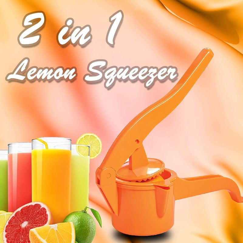 SEASPIRIT 2 in 1 plastic orange juicer hand press lemon squeezer fruit juice maker machine - Image 2
