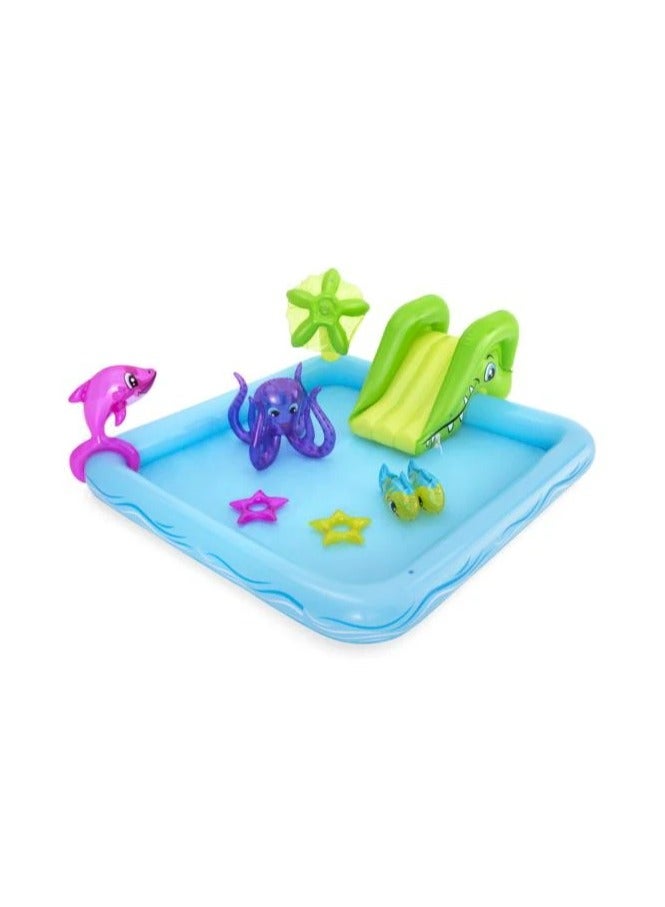 بست واي بيست واي (53052) مركز ألعاب حوض أسماك رائع للأطفال، 2.39 متر × 2.06 متر × 86 سم - Image 2