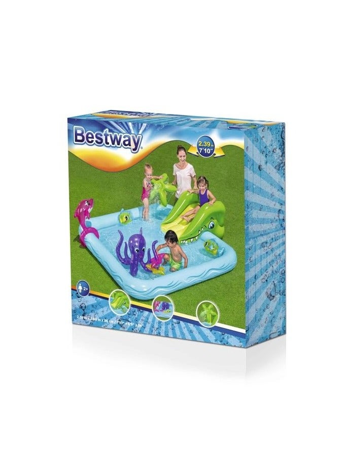 بست واي بيست واي (53052) مركز ألعاب حوض أسماك رائع للأطفال، 2.39 متر × 2.06 متر × 86 سم - Image 5