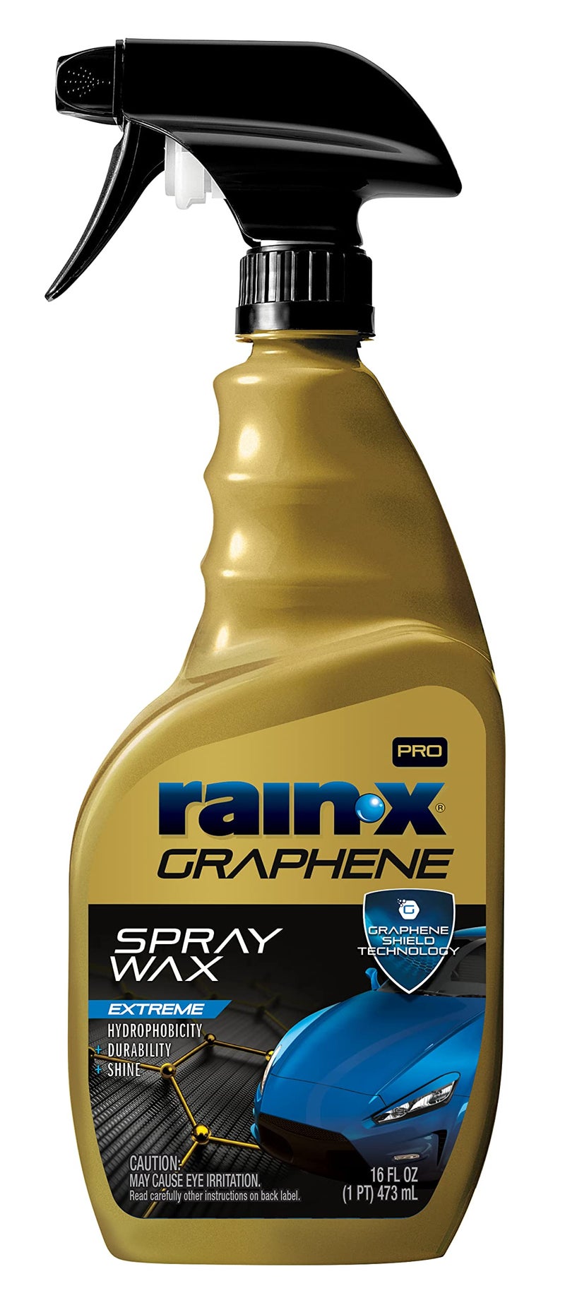 Rain-X PRO 620183 Graphene Spray Wax, 16oz - Enhances Gloss, Slickness and Color Depth of Painted Surfaces While Repelling Dust, Dirt and Debris, Extending Existing Wax Protection - Image 1