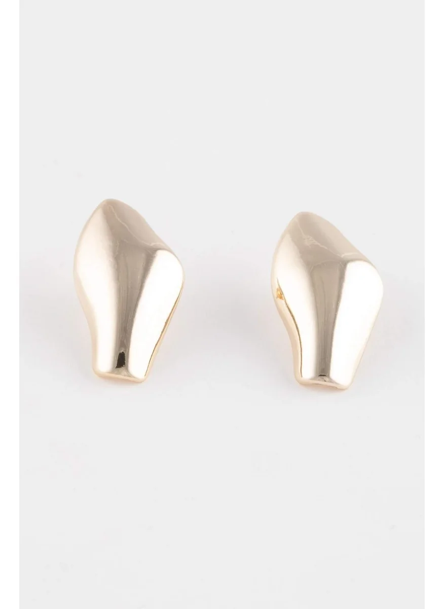 ديفاكتو Women's Plate Detail Gold Earrings C4787AXNS