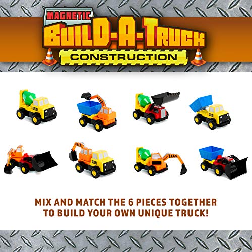 POPULAR PLAYTHINGS Magnetic BuildATruck Set Construction Vehicle Toys for Toddlers Play Gifts for Boys Ages 2 Up 5 Pieces - Image 5
