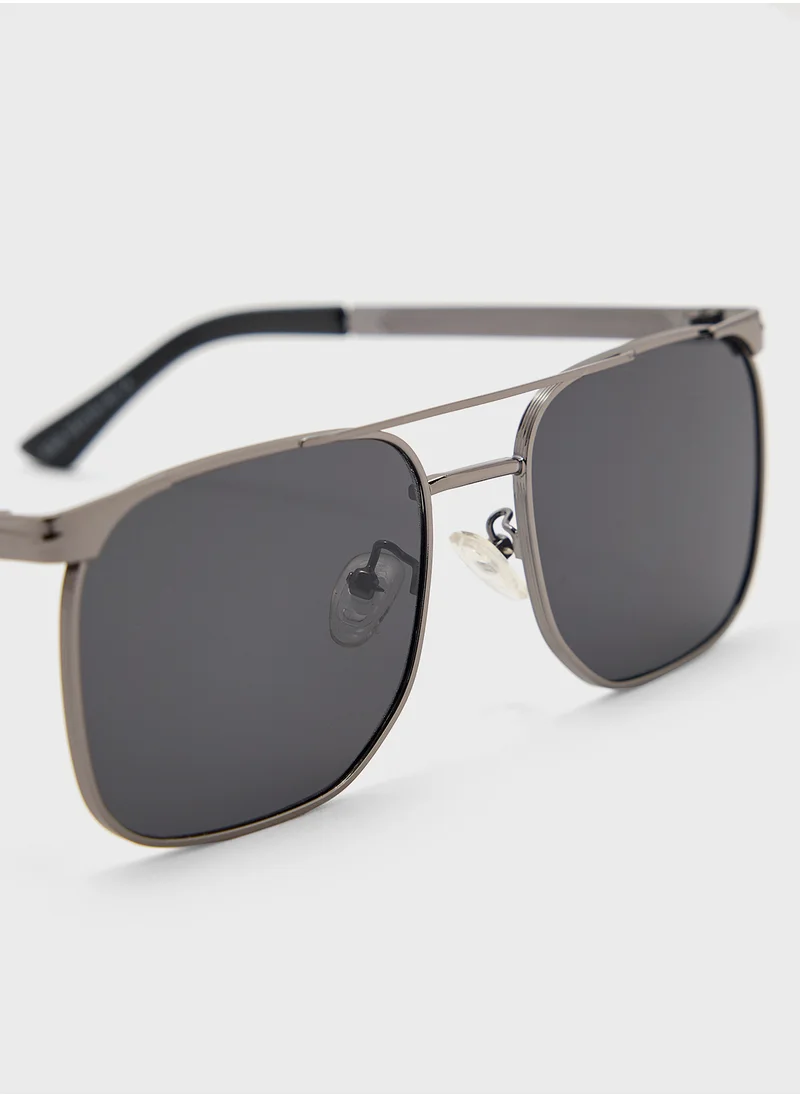 سفنتي فايف Casual Square Aviator Sunglasses