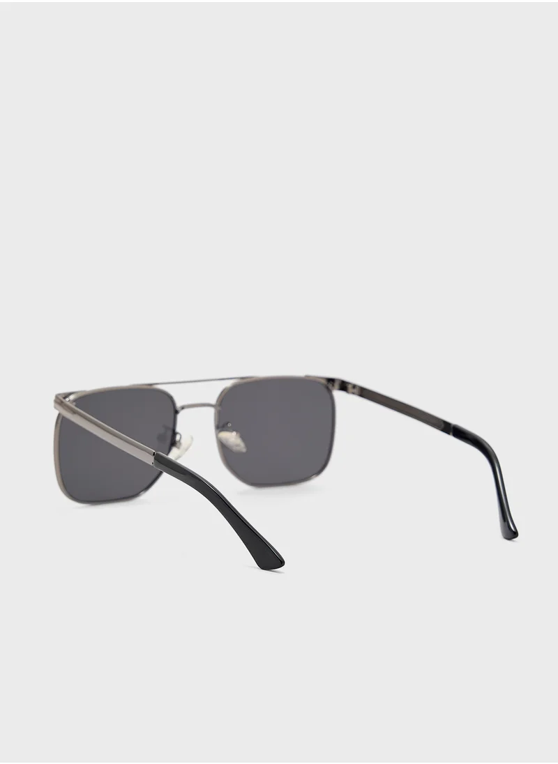 سفنتي فايف Casual Square Aviator Sunglasses