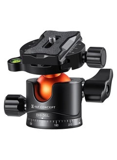 K&F Concept 36mm Metal Tripod Ball Head 360 Degree Rotating Panoramic with 1/4 inch Quick Release Plate Bubble Level for Monopod Camera Camcorder Load Capacity up to 35.2 lbs/16KG  - Image 1