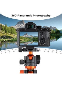 K&F Concept 36mm Metal Tripod Ball Head 360 Degree Rotating Panoramic with 1/4 inch Quick Release Plate Bubble Level for Monopod Camera Camcorder Load Capacity up to 35.2 lbs/16KG  - Image 5