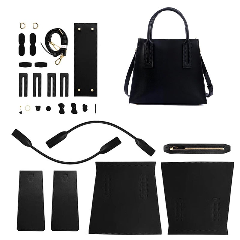 POPSEWING Leather DIY Bag Making Kit, DIY Crossbody Shoulder Bag Complete Supplies & Tool Perfect Handmade Gift for Her(Dark) - Image 1