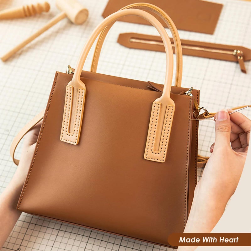 POPSEWING Leather DIY Bag Making Kit, DIY Crossbody Shoulder Bag Complete Supplies & Tool Perfect Handmade Gift for Her(Dark) - Image 3