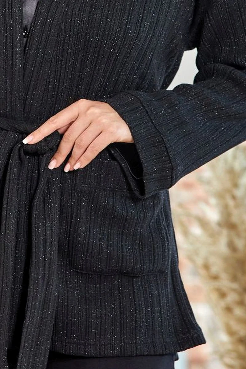 كوسي باي اكوا 23087 Women's Dressing Gown-Black