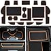 LOCOY Center Console Liner for Honda CRV Accessories 2023 2024 2025 2026 for CRV Cup Holder Mat Door Slot Pad Coaster Trim NonSlip Dust Interior Custom Rubber Decoration Insert 17pcs Orange - Image 2