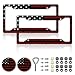 DGDRHZ Black Red American Flag License Plate Frames American Flag Car Accessories for Women MenUS Car Plate License Plate HolderAluminum License Plate Frame Fits Standard Vehicles Size 122 x 6 Inch - Image 2