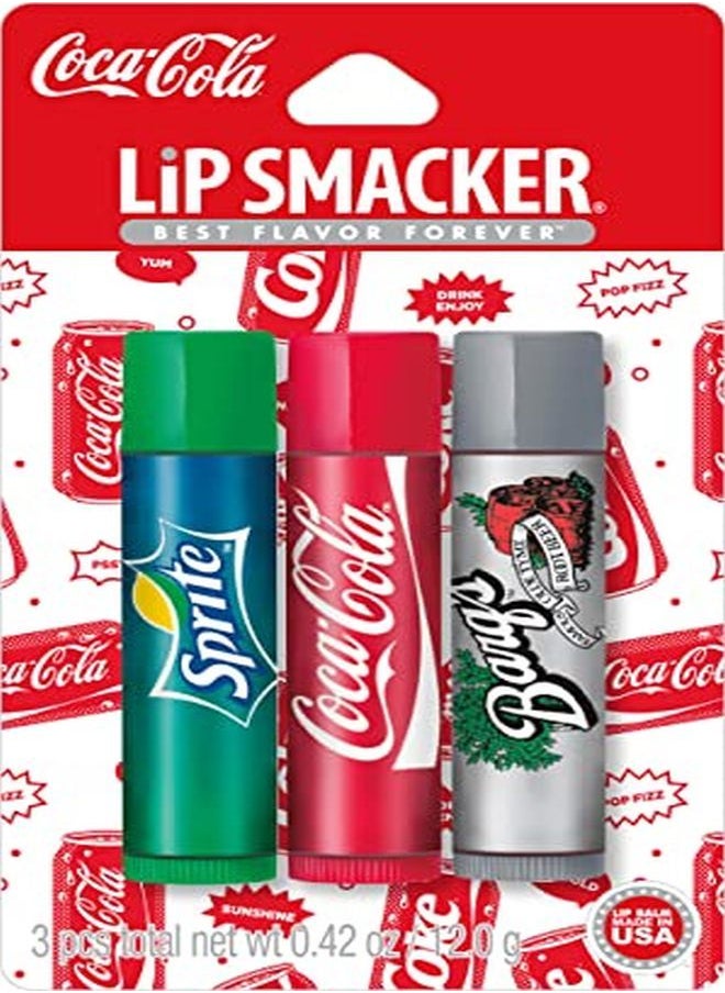 Lip Smacker Coca-Cola Lip Balm Trio - Sprite, Coca-Cola, Barq'S Root Beer 3-Pack  - Image 3