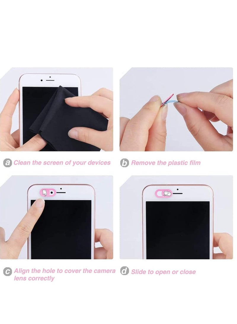 Y&D Privacy Cover, Webcam Cover Slim for Laptop, MacBook Pro, iMac, iMac Mini, iPad iPhone, Desktop, Tablet, Sliding (6 Pieces &Pink)  - Image 5