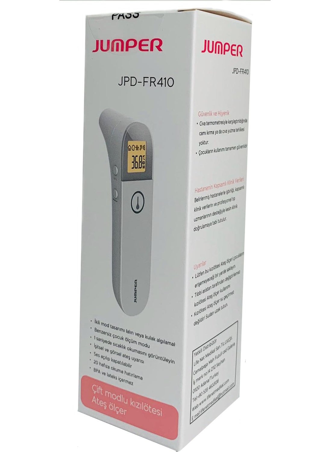 jumper Non-Contact Thermometer Forehead and Ear White-Grey  - Image 5