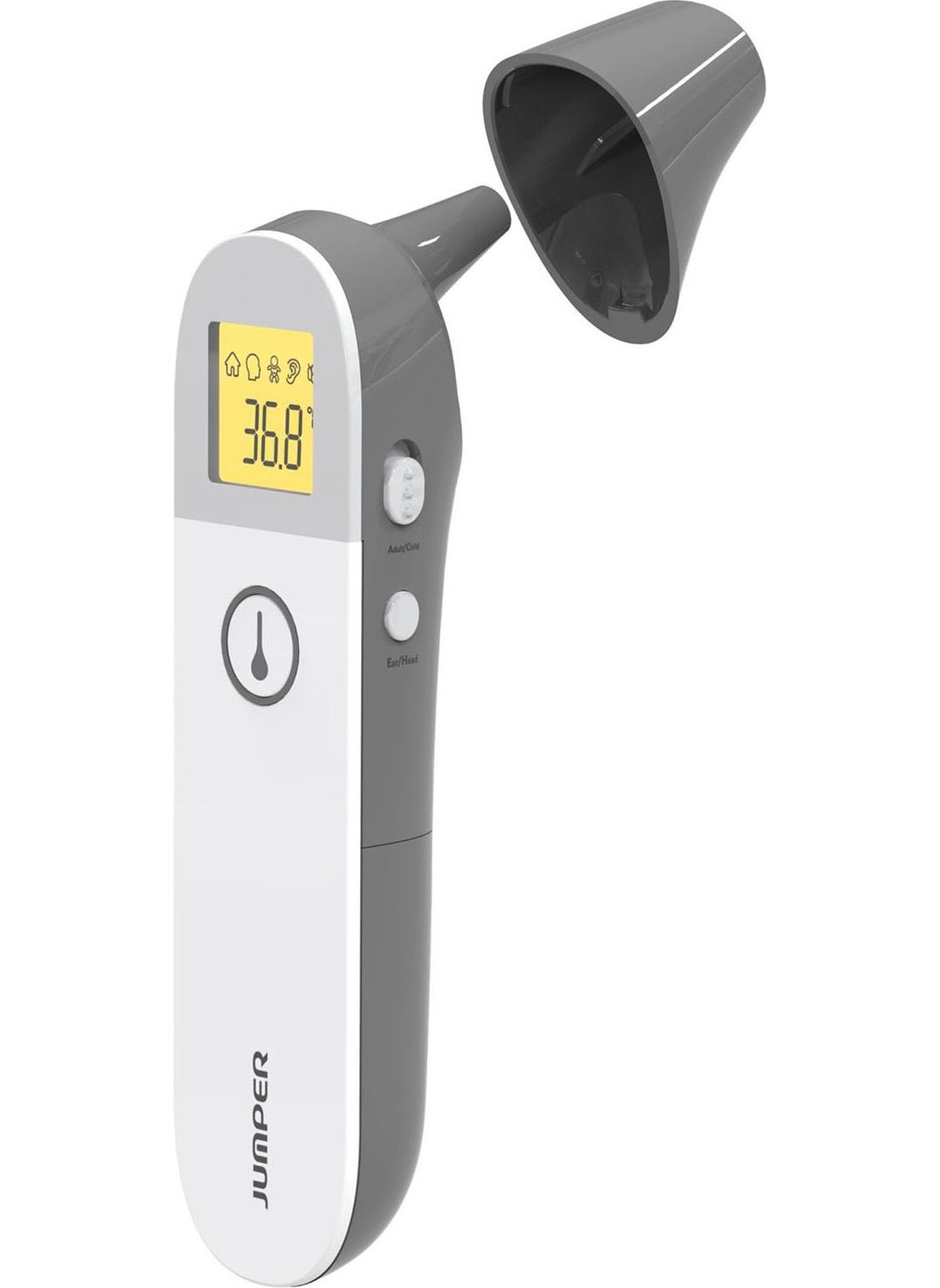 jumper - Non-Contact Thermometer Forehead and Ear White-Grey - Image 1