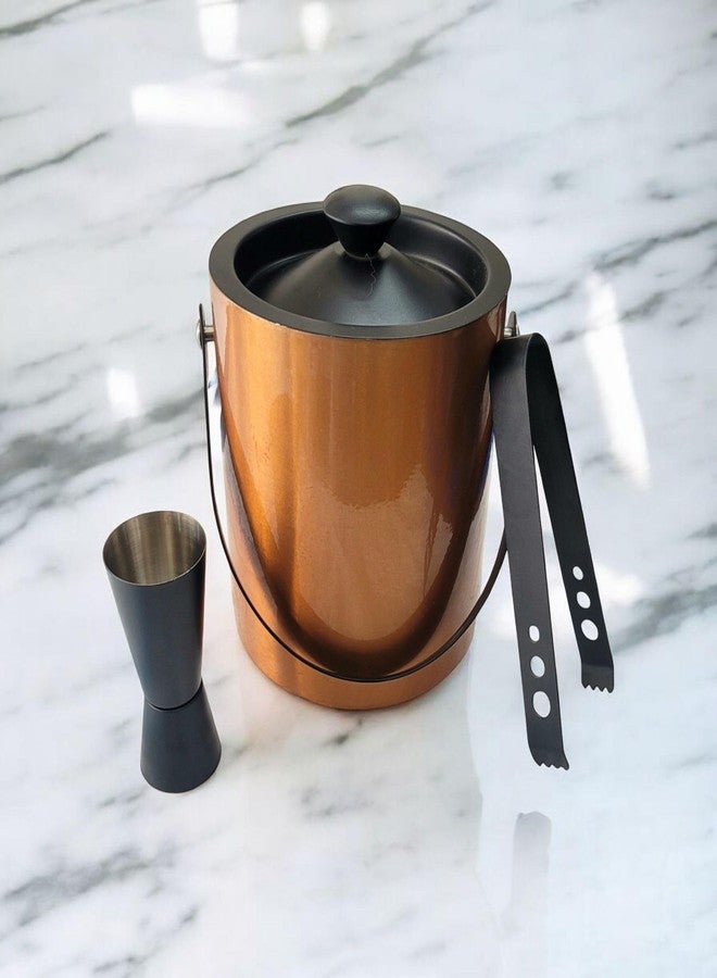 Nooks 6-Piece Cocktail Set with Copper Ice Bucket, Black Bar Tools, Professional Bartending Kit, 1.5 litres - Image 5