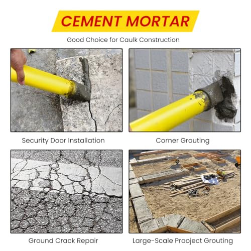 Serplex® Grouting Gun with 4 Nozzle, Caulking Guns Hand Tool Pump Mortar Pointing Grouting Gun Sprayer Applicator Tool Caulking Tool for Cement, Lime, Concrete, Stone Repairs & DIY Grouting Projects - Image 4