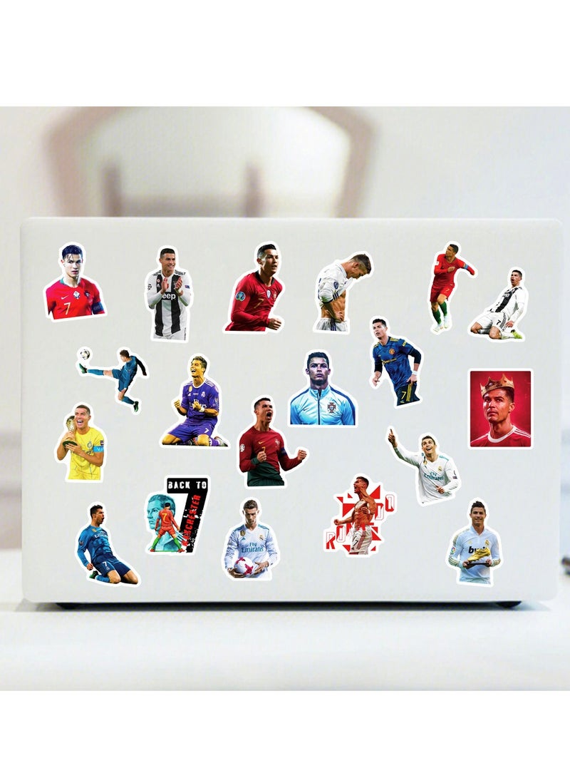 KHAJUL 50-Piece Ronaldo Stickers Vinyl Waterproof for Fans, Durable & Vibrant - Image 2