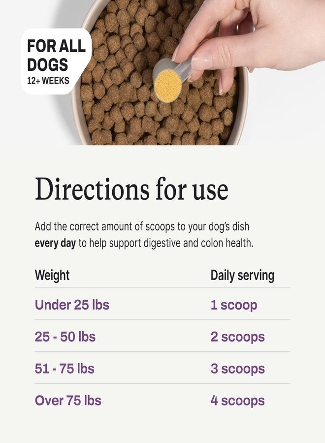 PetLab Co. Pumpkin Fiber for Dogs - Dog Probiotics Powder - High Fiber Supplement with Pumpkin, Apple, Psyllium & Mushrooms - Supports Digestion, Gut Health & Regular Bowel Movements - 30 Scoops - Image 5