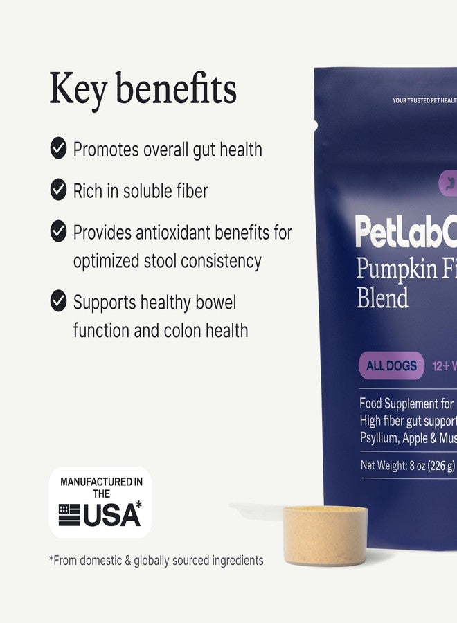 PetLab Co. Pumpkin Fiber for Dogs - Dog Probiotics Powder - High Fiber Supplement with Pumpkin, Apple, Psyllium & Mushrooms - Supports Digestion, Gut Health & Regular Bowel Movements - 30 Scoops - Image 2