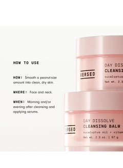 Versed Versed Day Dissolve Cleansing Balm - Makeup Melting Balm Infused with Vitamin E + Eucalyptus Oil to Calm Skin - Oil Based Double Cleanser with Avocado + Jojoba (2.3 oz)  - Image 2