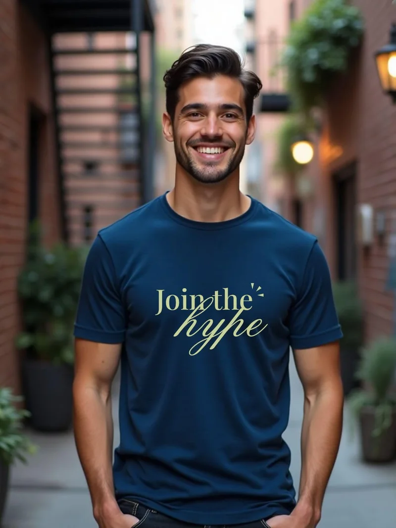 NOBERO  Navy Cotton Graphic T-Shirt for Men for Men | Best Price UAE