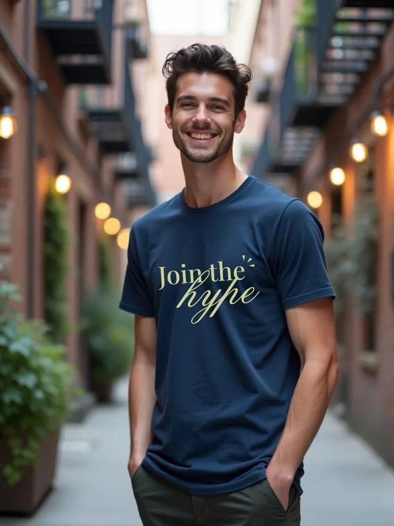 NOBERO  Navy Cotton Graphic T-Shirt for Men for Men | Best Price UAE