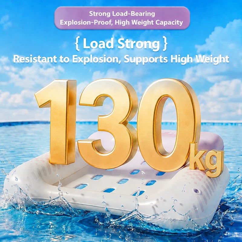 Portable reclining chair, floating bed, waterbed, inflatable float, foldable netted floating bed, water sports equipment 105*110cm - Image 3