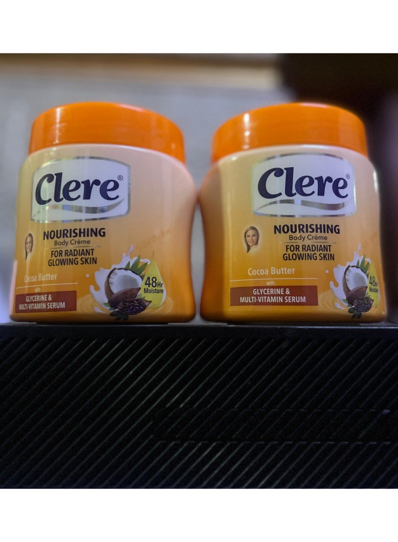 CLERE Clear Cocoa Butter Body Cream – Deep Moisturizing & Nourishing Formula | 500ml 500ml - Image 2