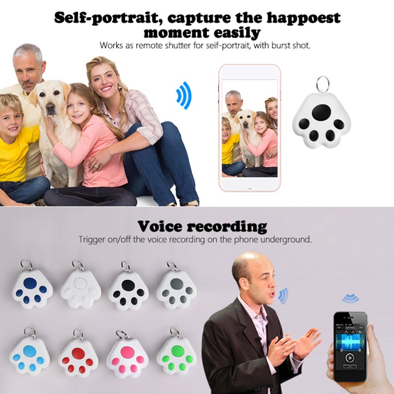 Smart GPS Tracker Finder BT Locator Anti Lost Alarm Sensor Selfie Shutter Voice Recording for Key Wallet Car Kids Pets Dog - Image 3