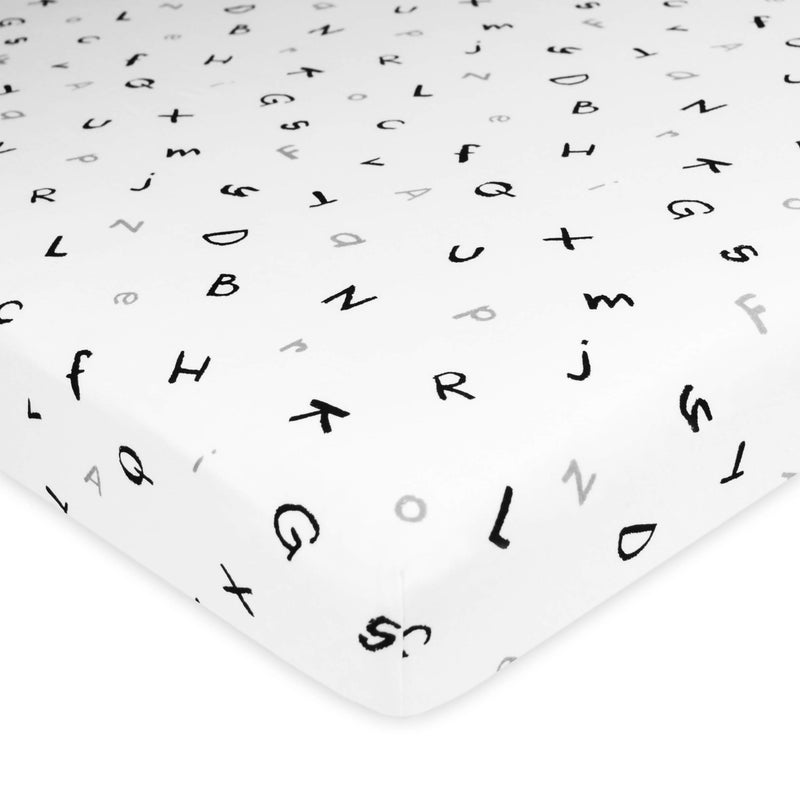 TL Care شريحة ملائمة من القطن الطبيعي 100% من TL Care للعب واللعب 39" × 27" - شريحة ناعمة وقابلة للتنفس للعب، ملعب ومهد صغير، حروف الأبجدية، للأولاد والبنات - Image 1