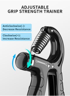 GROIC Hand Grip Strengthener 2 Pack, Grip Strength Trainer, Finger Forearm Exerciser with Counter, Adjustable Resistance Forearm Strengthener for Muscle Building and Injury Recovery  - Image 2