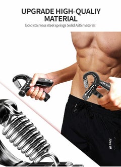 GROIC Hand Grip Strengthener 2 Pack, Grip Strength Trainer, Finger Forearm Exerciser with Counter, Adjustable Resistance Forearm Strengthener for Muscle Building and Injury Recovery  - Image 4