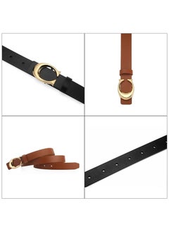 GNAFOTU New Women's Elastic Belt, Fashionable and Versatile Elastic Belt, Women's Adjustable Invisible Belt, Women's Jeans Dress Elastic Belt, Elastic Lazy Belt, 2 Pieces, 2 Colors  - Image 4