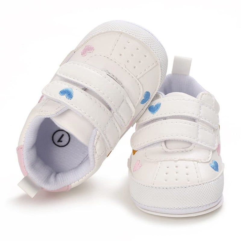 Clowora Baby Boys Girls Shoes Non-Slip Rubber Sole Sneakers Infant First Walking Toddler Crib Shoes Newborn Loafers Flats. (11/Multi-Color,6-12 Months) - Image 2