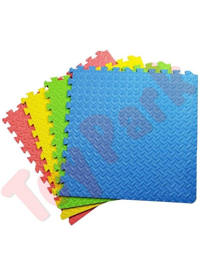 Toy Park - Toy Park Interlocking EVA Foam Mats, 16 SQ FT 4 PCS Soft Puzzle Play Mat for Kids Baby Crawling & Playing, 60x60cmx12mm Protective Floor Tile Set for Gym, Bedroom-Non Toxic Eva Mat (12mm Thickness) - Image 1