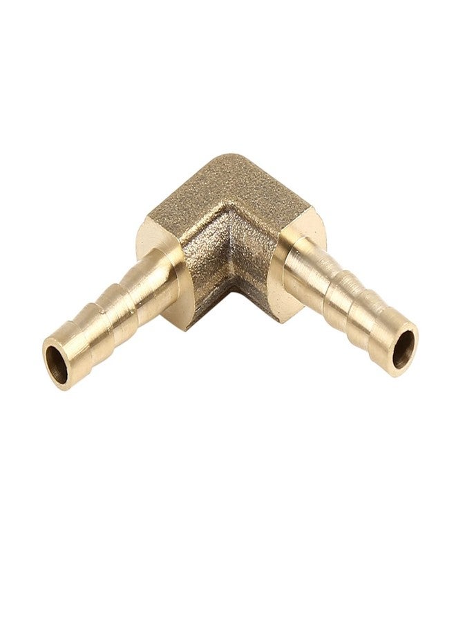 X AUTOHAUX 4mm Hose Barb Elbow 90 Degree Brass Fitting for Air Water Oil 5pcs - Image 4