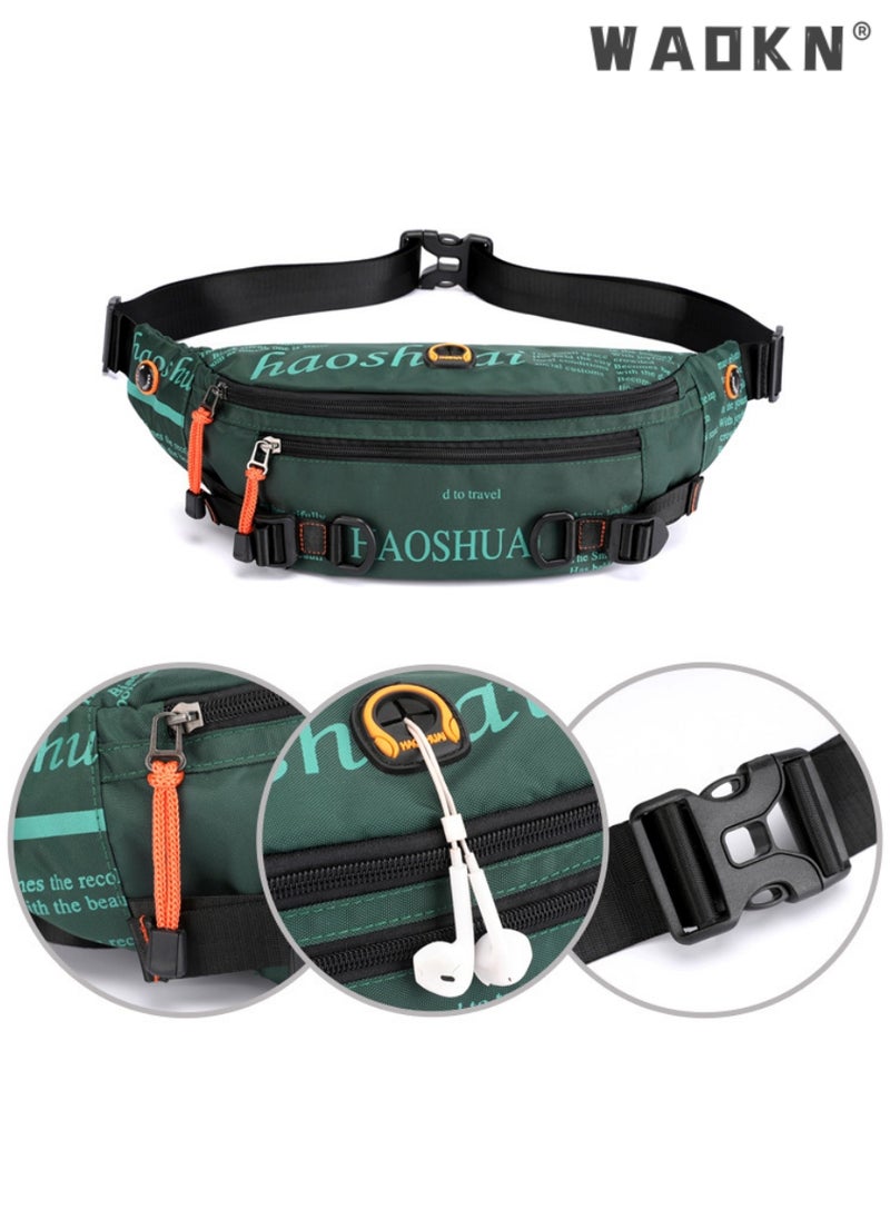 WAOKN - Compact Sling Bag for Men, Waterproof Crossbody Bag Chest Bag Shoulder Backpack with Buckle, Waist Bag Everyday Carry Bag for Travel, Work, Sport Ultralight Chest Bag Sling Backpack Business Daypacks - Image 1