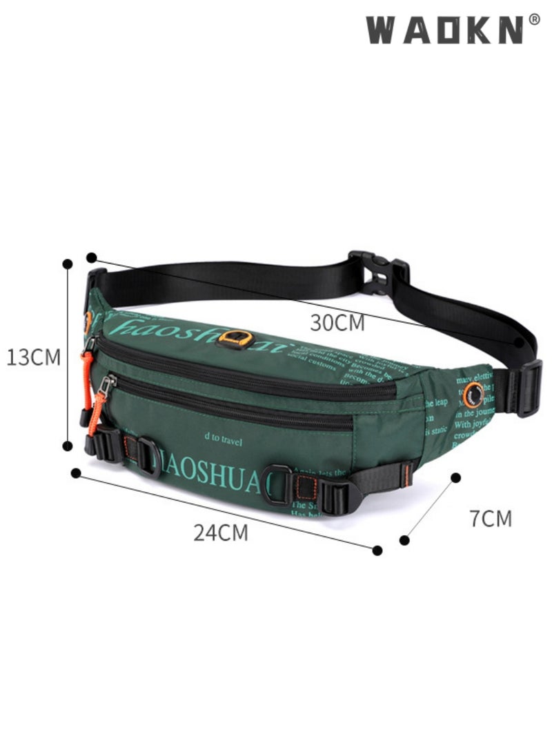 WAOKN - Compact Sling Bag for Men, Waterproof Crossbody Bag Chest Bag Shoulder Backpack with Buckle, Waist Bag Everyday Carry Bag for Travel, Work, Sport Ultralight Chest Bag Sling Backpack Business Daypacks - Image 1
