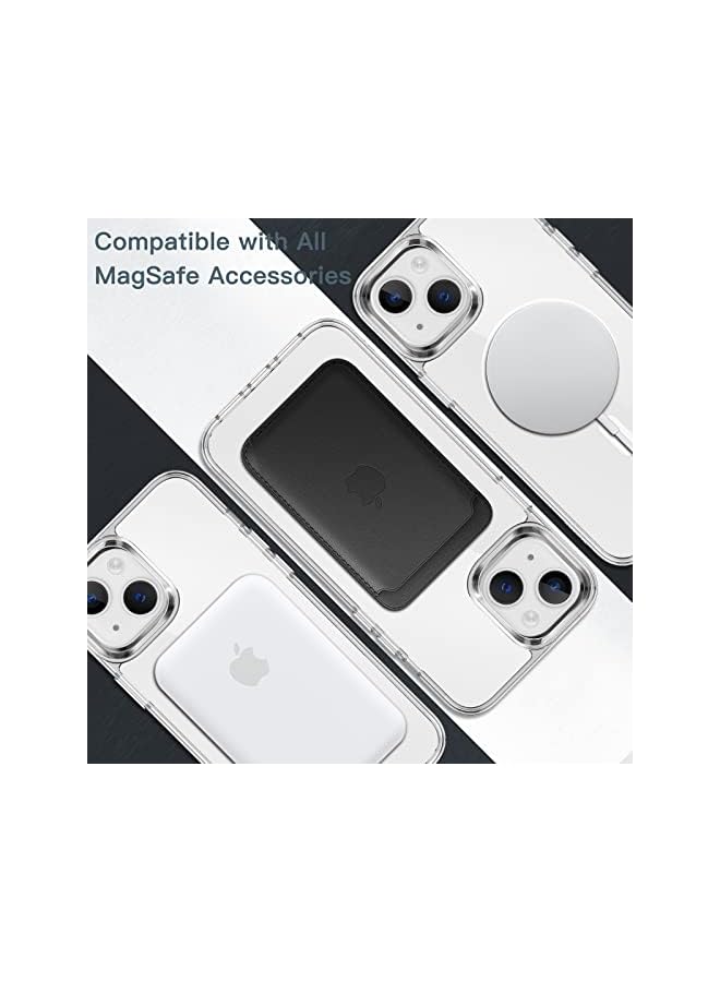 جي تيك حافظة مغناطيسية لهاتف آيفون 14 مقاس 6.1 بوصة متوافقة مع الشحن اللاسلكي ماجسيف وغطاء ممتص للصدمات ومضاد للخدش وظهر شفاف - Image 4