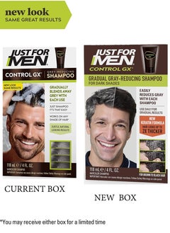 Just For Men Control GX Grey Reducing Shampoo, Gradually Colors Hair  - Image 2