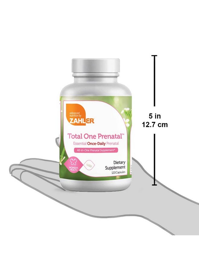 Zahler - Total One Prenatal Once Daily Prenatal Vitamins Certified Kosher 120 Capsules - Image 1