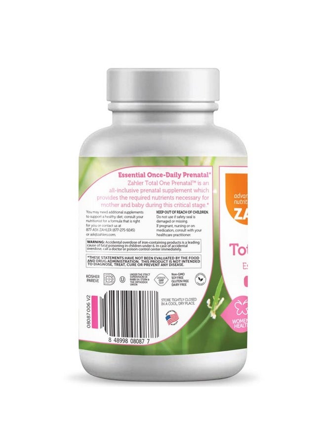 Zahler - Total One Prenatal Once Daily Prenatal Vitamins Certified Kosher 120 Capsules - Image 1