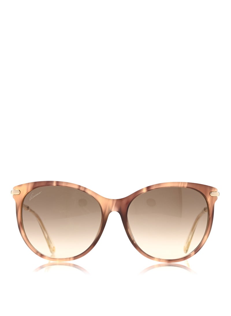 غوتشي نظارة شمسية عيون القطة كاملة الحواف للنساء - GG3771/S LVLCC - مقاس العدسة: 56 ملم - بني - Image 2