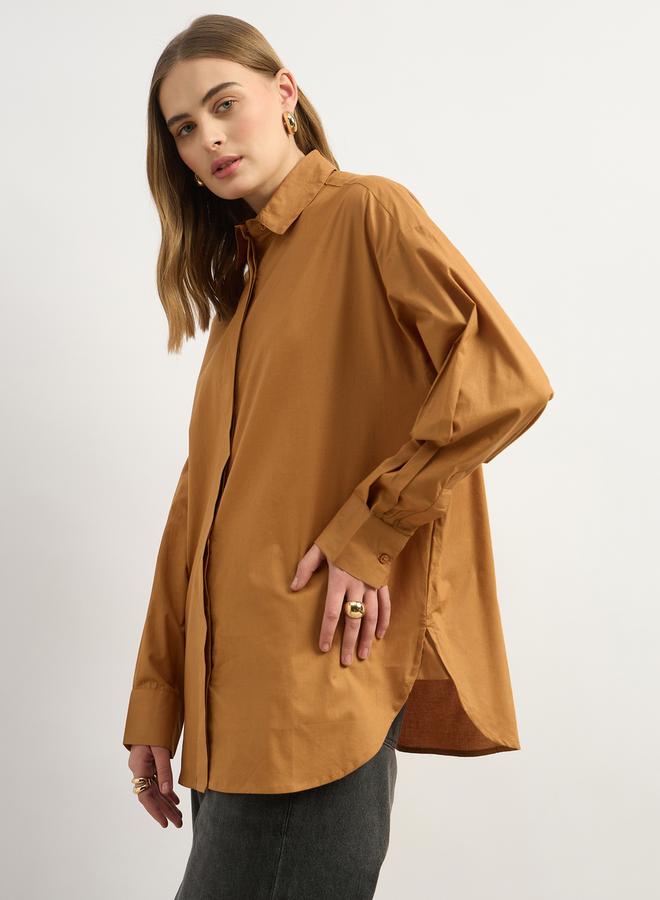 Styli Oversized Spread Collar Shirt  - Image 3