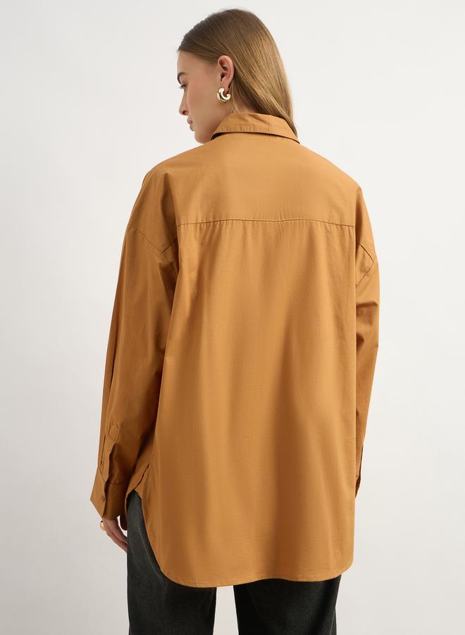 Styli Oversized Spread Collar Shirt  - Image 5